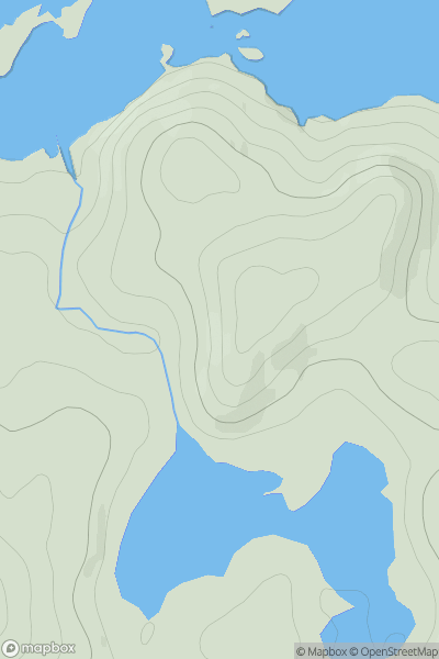 Thumbnail image for An Torr [Loch Torridon to Loch Maree] [NG786733] showing contour plot for surrounding peak